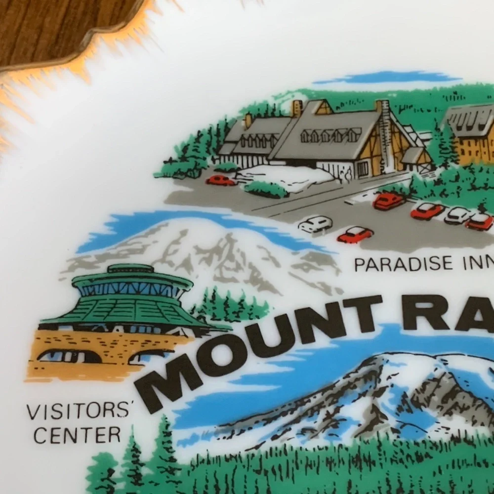 Vintage Mount Rainier Plate